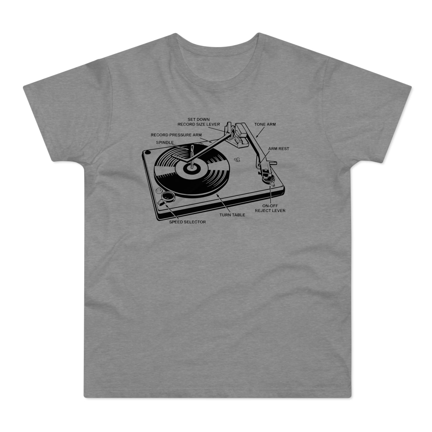 Vinyl Record Player Turntable T Shirt (Standardgewicht)