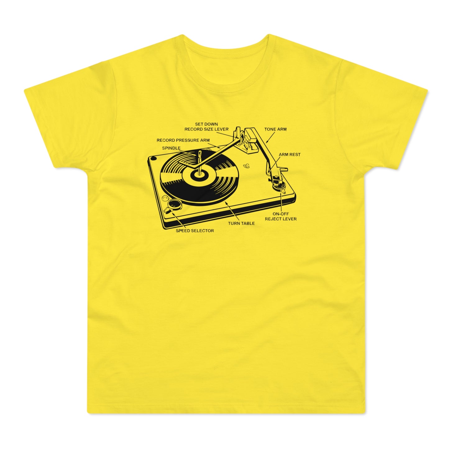Vinyl Record Player Turntable T Shirt (Standardgewicht)