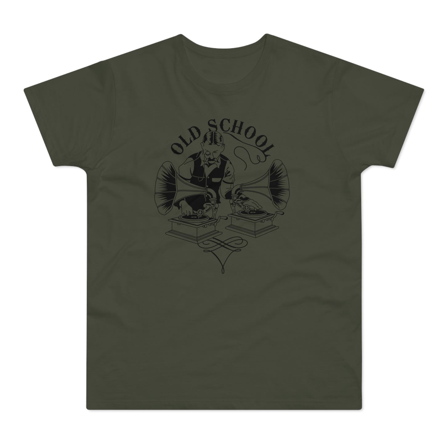 Old School DJ T Shirt (Standardgewicht)
