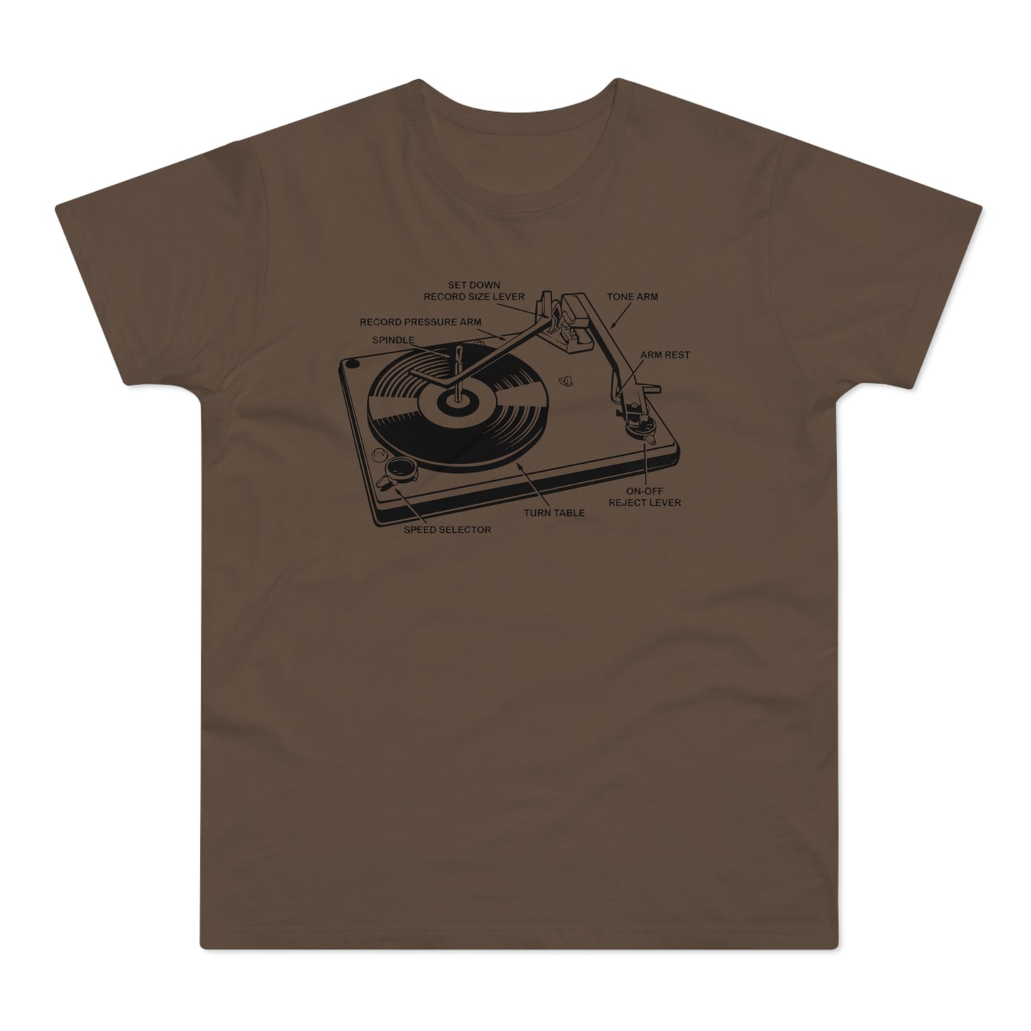 Vinyl Record Player Turntable T Shirt (Standardgewicht)
