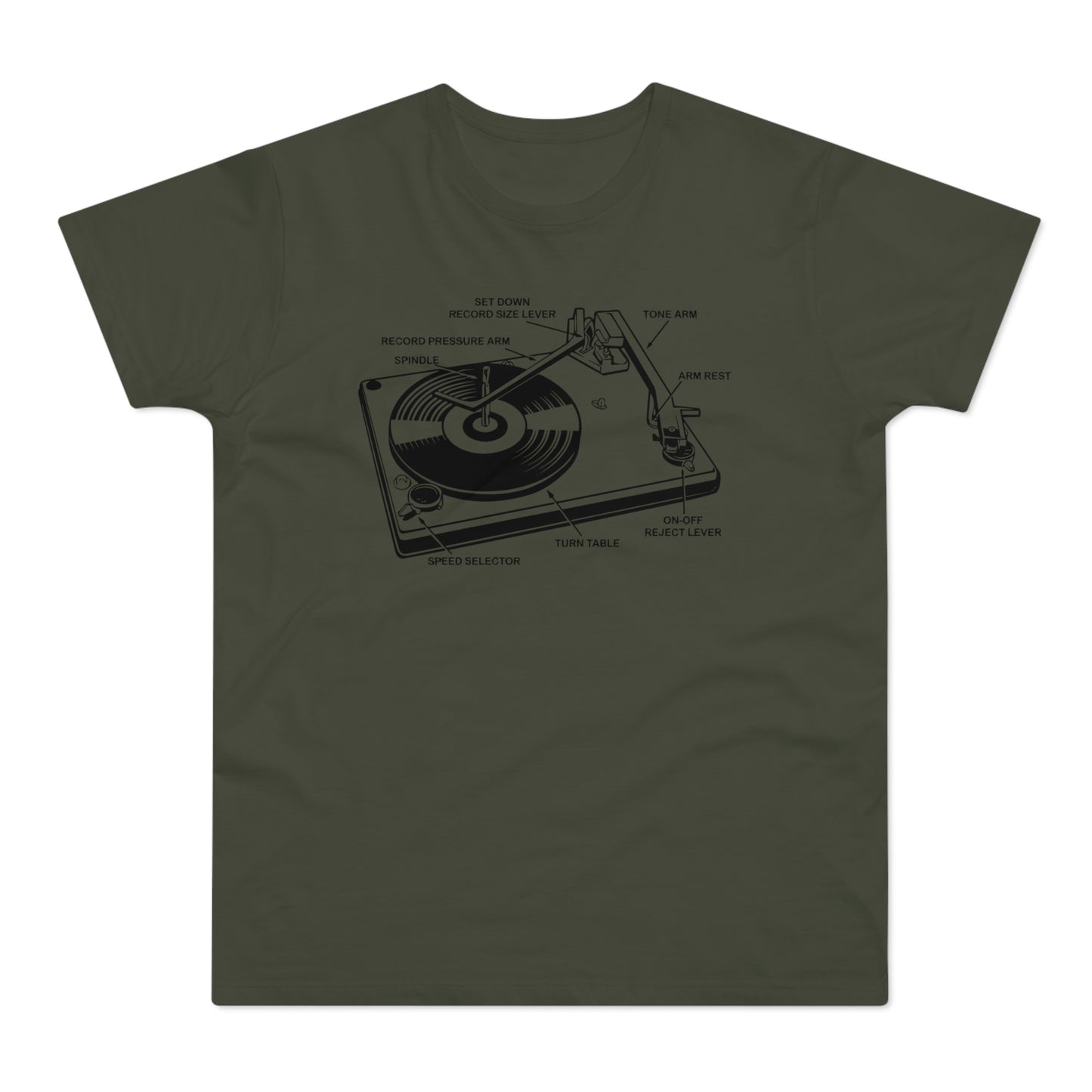 Vinyl Record Player Turntable T Shirt (Standardgewicht)