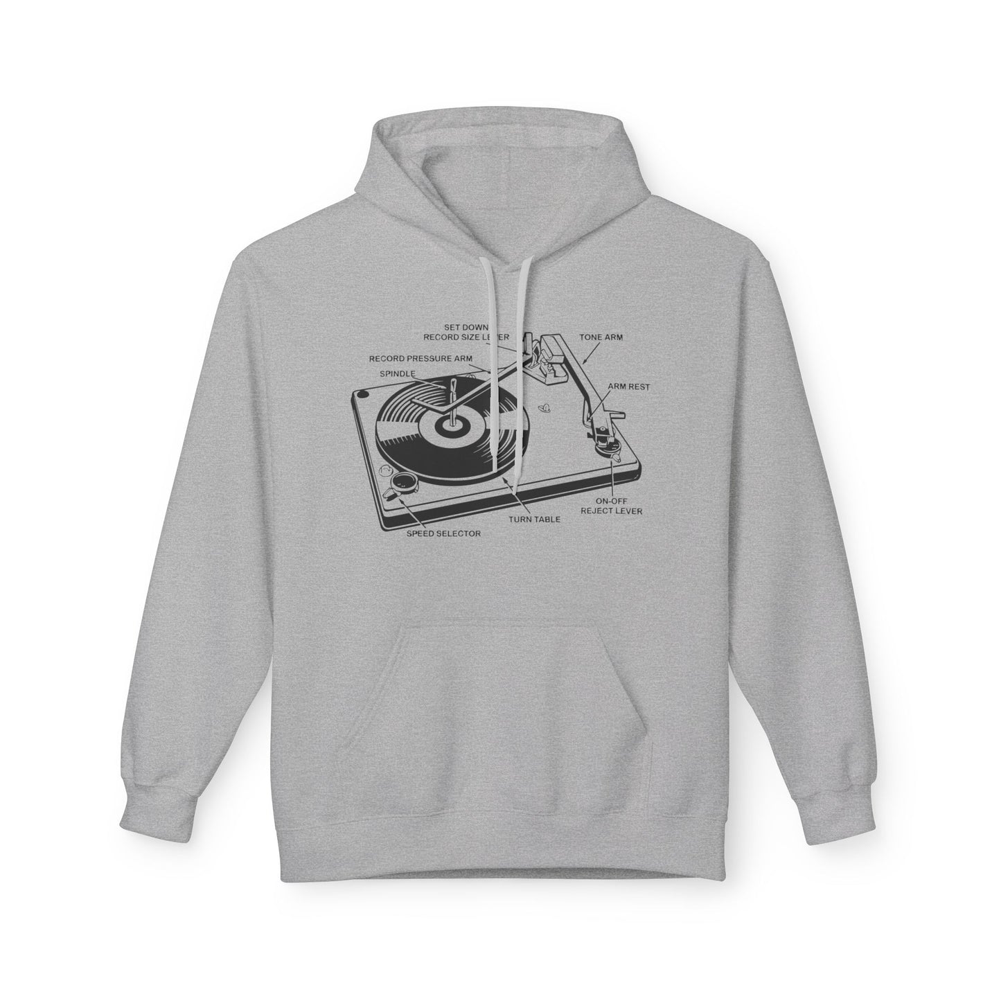 Vinyl Record Player Turntable Hoodie