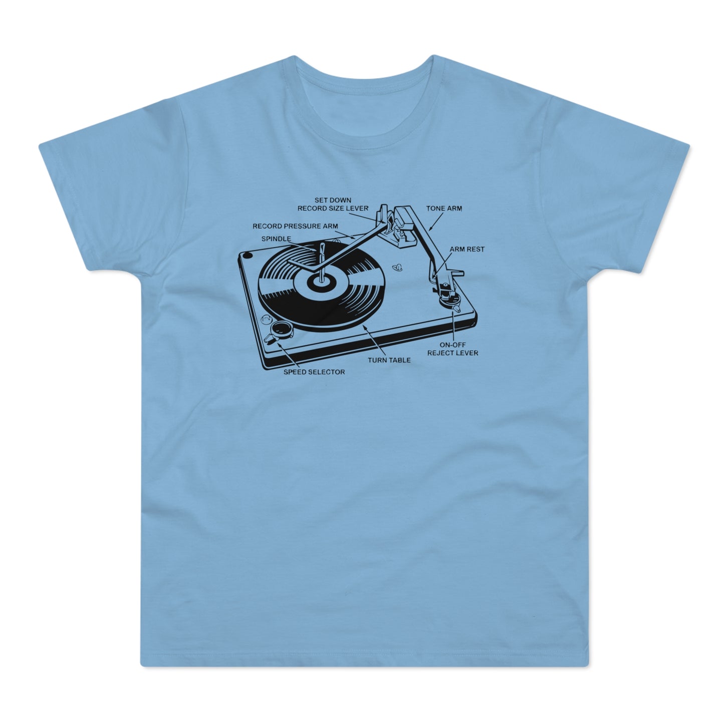 Vinyl Record Player Turntable T Shirt (Standardgewicht)
