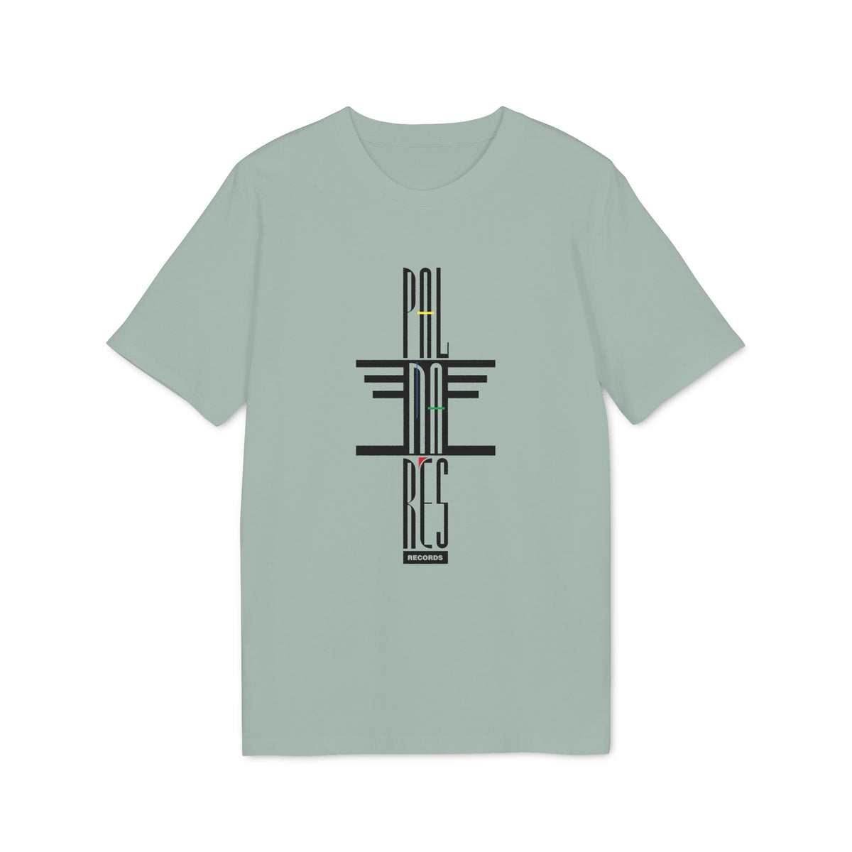 Mint green t-shirt with black graphic logo and "RECORDS" text.