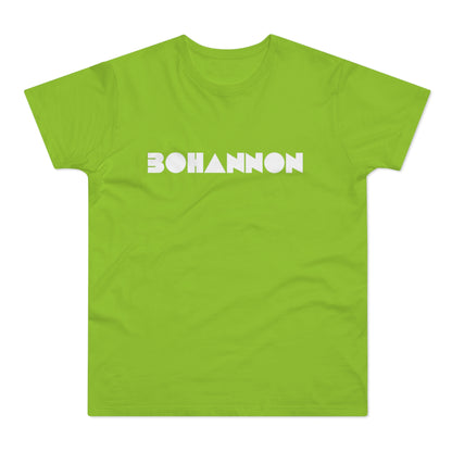 Green t-shirt with white "BOHANNON" text and triangle graphic.