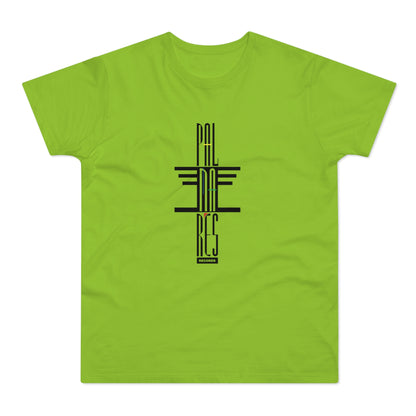 Lime green t-shirt with black "PAL" and "RES RECORDS" logo.