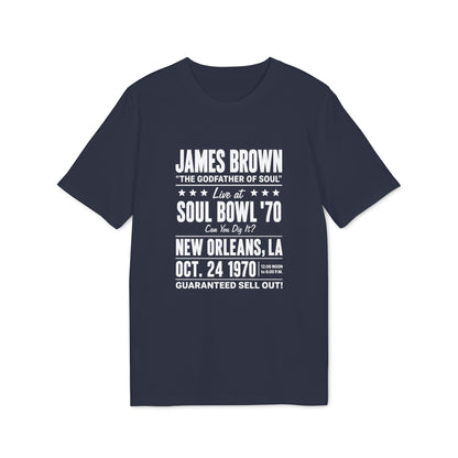 James Brown Soul Bowl '70 concert t-shirt for New Orleans, LA, October 24, 1970.