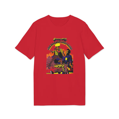 Red t-shirt featuring "Jimmy Cliff The Harder They Come" album art.