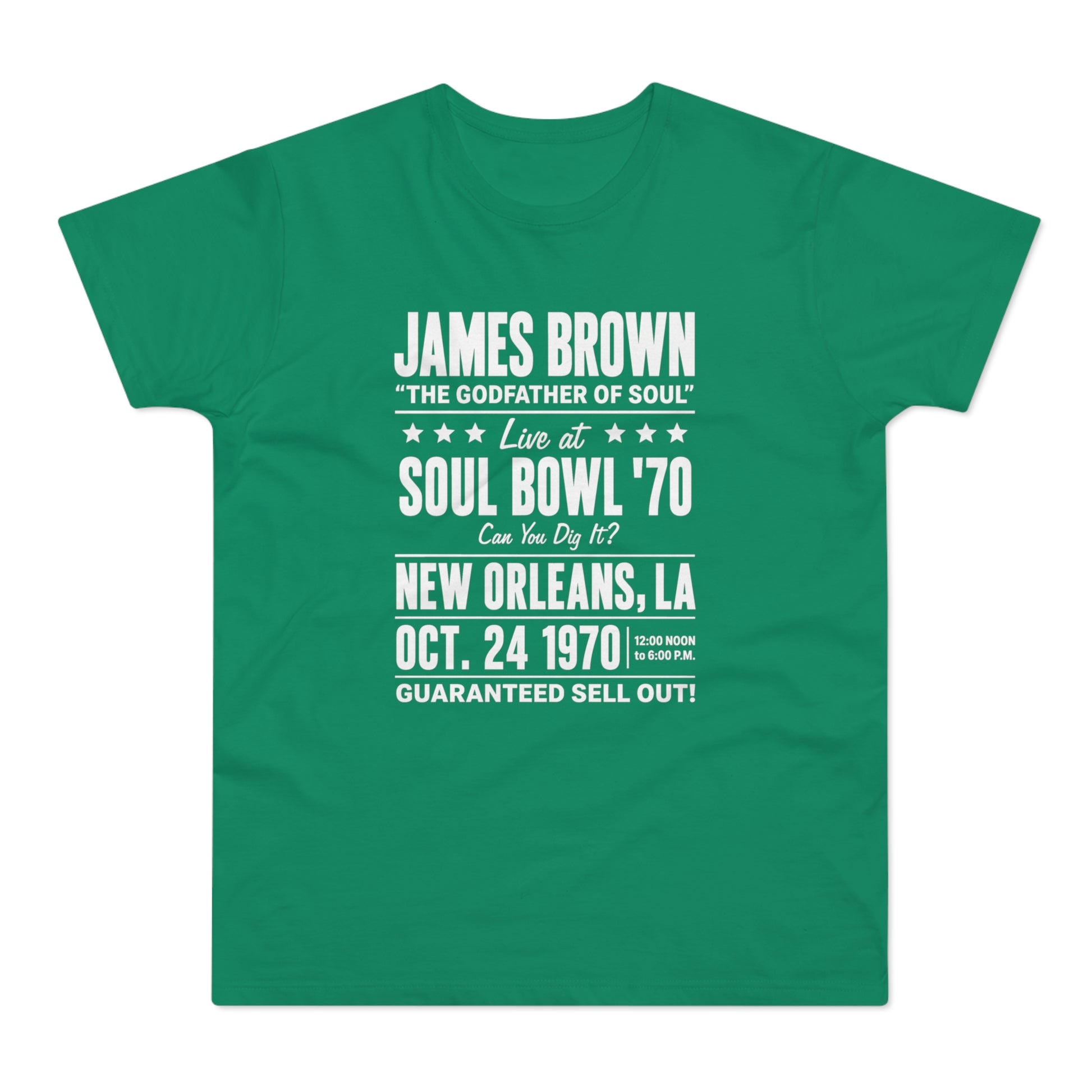 James Brown Live at Soul Bowl 70 New Orleans Oct 24 1970 shirt.