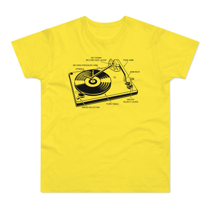 Vinyl Record Player Turntable T Shirt (Standardgewicht)