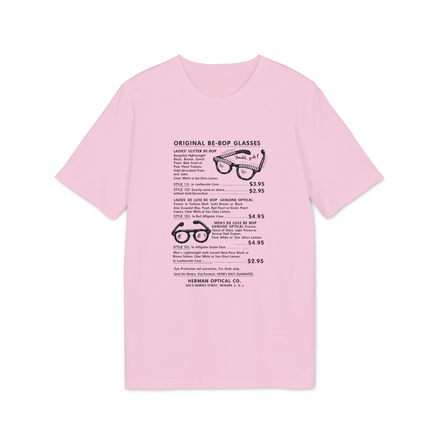 Original Be-Bop Glasses advertisement with descriptions and prices.