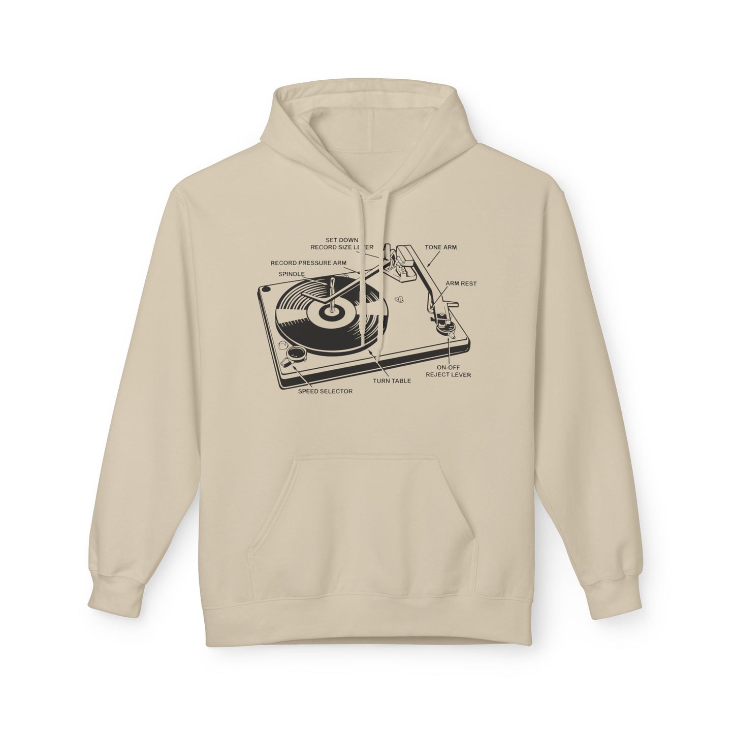 Vinyl Record Player Turntable Hoodie
