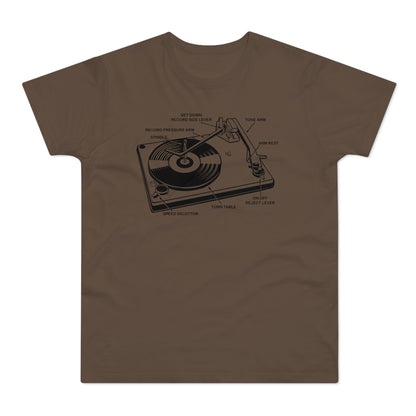 Vinyl Record Player Turntable T Shirt (Standardgewicht)