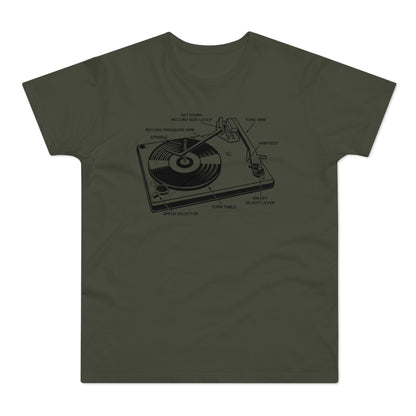 Vinyl Record Player Turntable T Shirt (Standardgewicht)