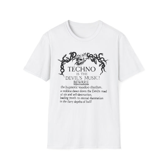Techno is The Devil's Music T Shirt (L) - DEADSTOCK - NUR NOCH 1 STÜCK - 50 % RABATT