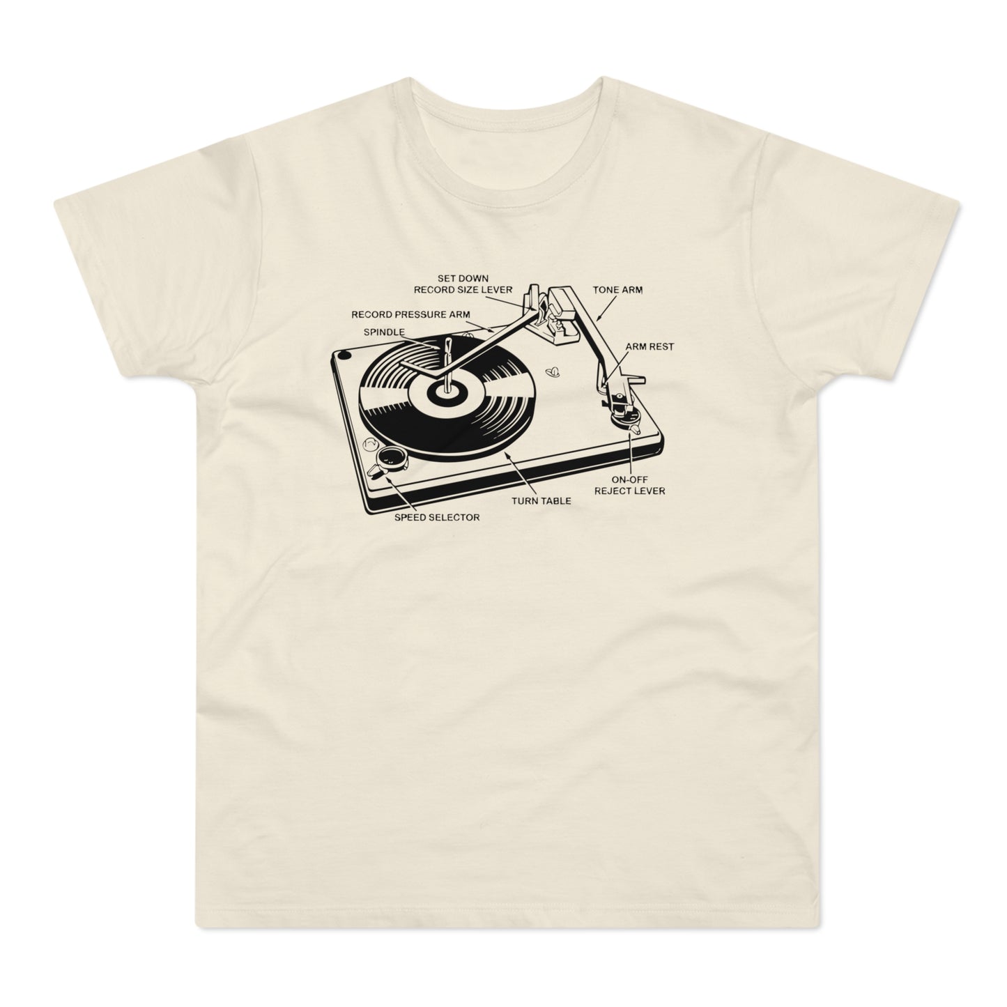 Vinyl Record Player Turntable T Shirt (Standardgewicht)