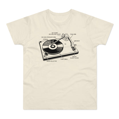 Vinyl Record Player Turntable T Shirt (Standardgewicht)