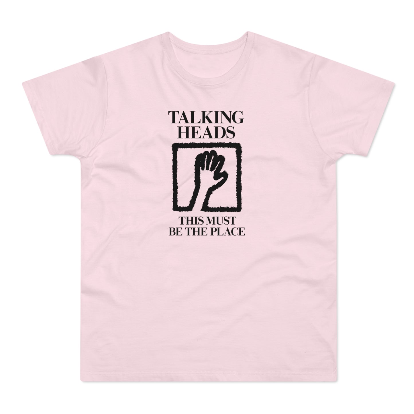 Talking Heads This Must Be The Place t-shirt with hand graphic.