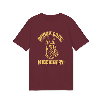 Maroon t-shirt with Snoop Dogg Missionary graphic featuring a dog head.