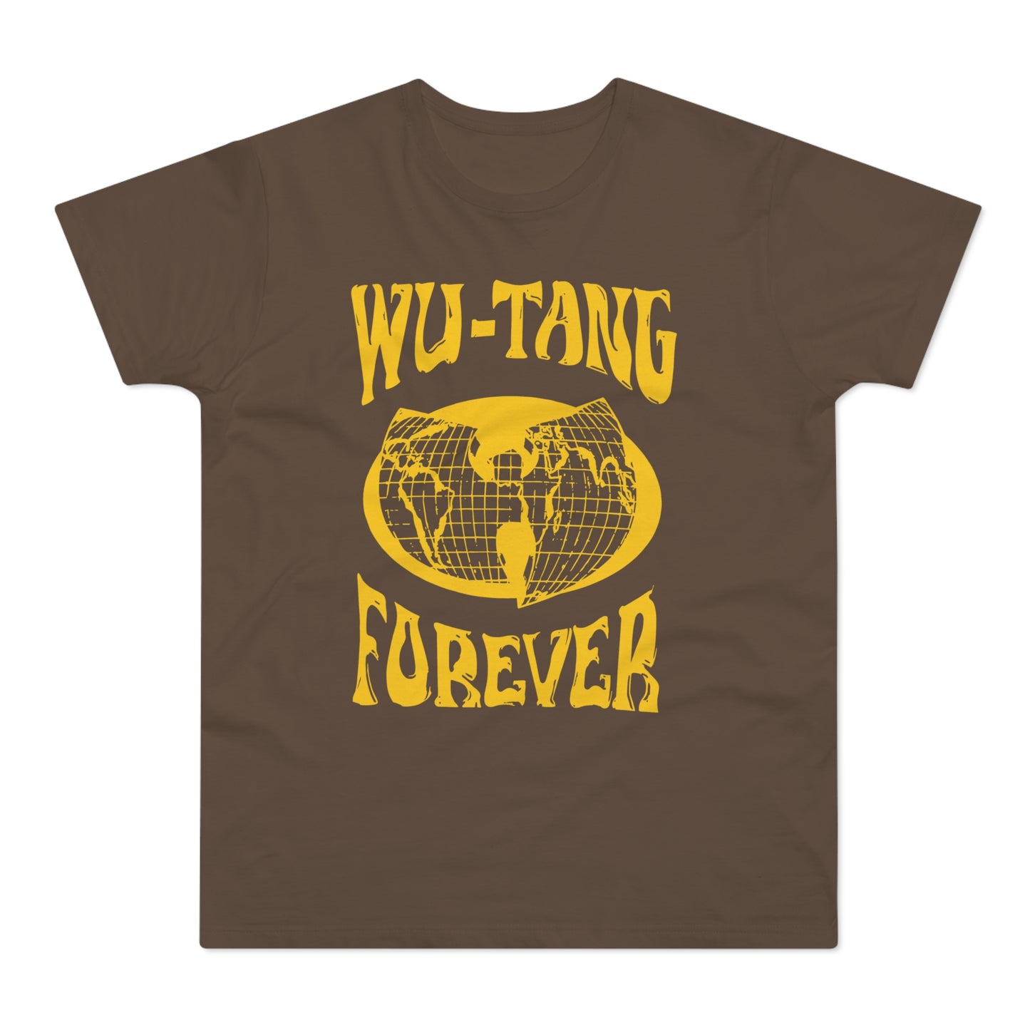 Brown t-shirt with yellow