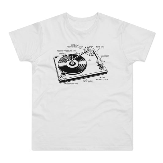 Vinyl Record Player Turntable T Shirt (Standardgewicht)