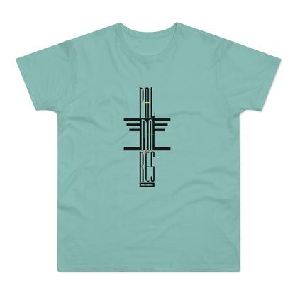 Teal t-shirt with black "PAL" and "RECS" text design and "RECORDS" below.