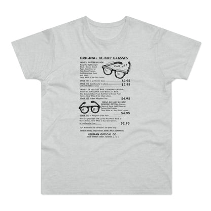 Original Be-Bop Glasses catalog with prices and illustrations of glasses styles.