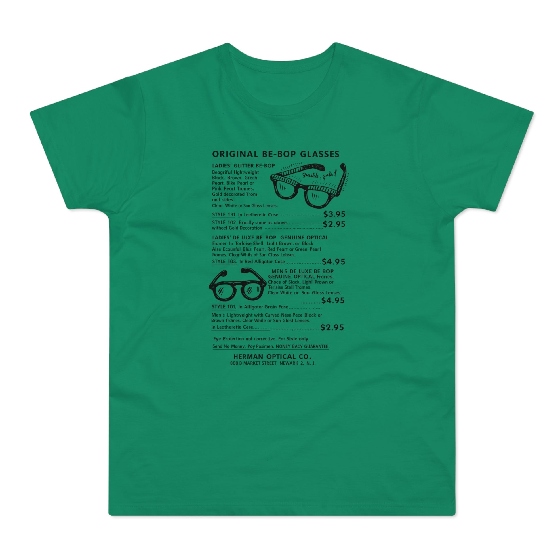 Original Be-Bop Glasses by Herman Optical Co. with styles and prices.