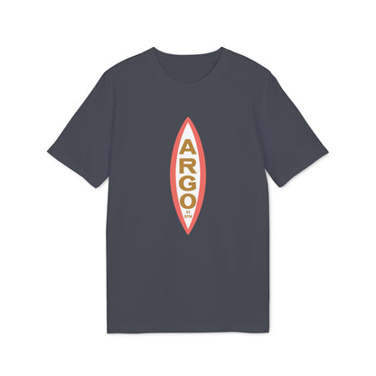 Dark grey t-shirt with a vertical ARGO 45 RPM logo centered on the chest.
