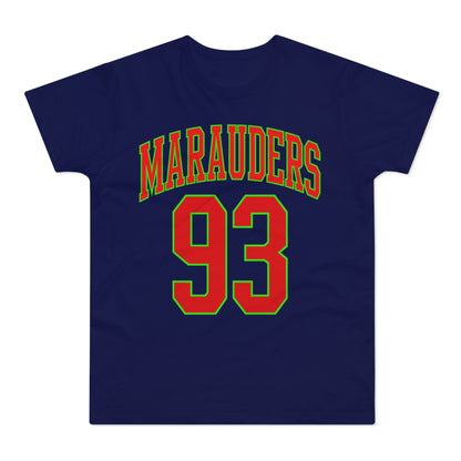Navy t-shirt with "Marauders" and the number "93" printed on the front.