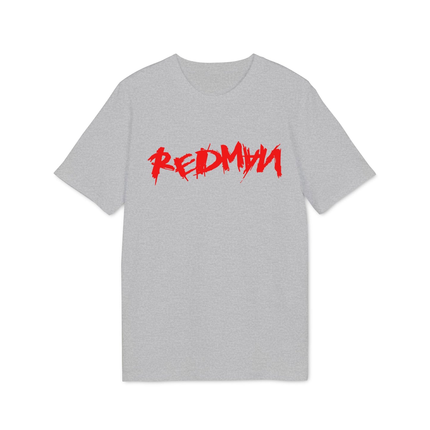 Light grey t-shirt with red "REDMAN" brushstroke logo on the chest.