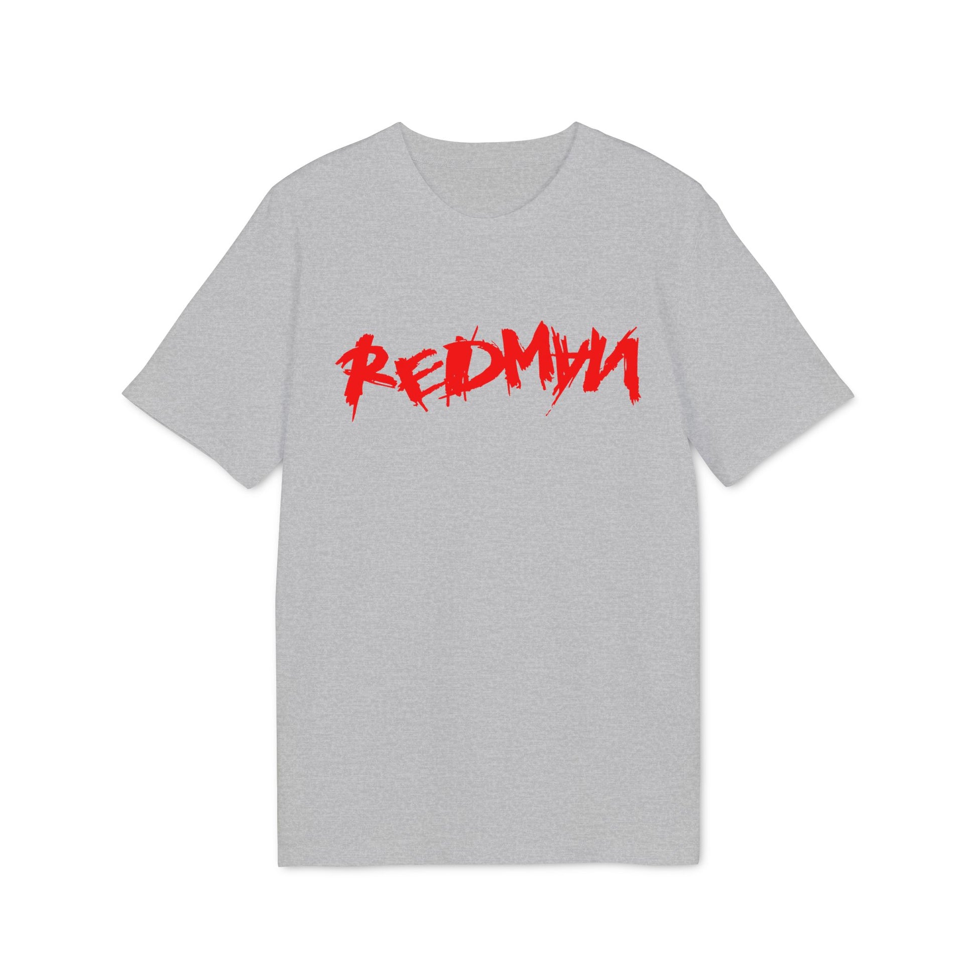 Light grey t-shirt with red "REDMAN" brushstroke logo on the chest.