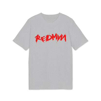 Light grey t-shirt with red "REDMAN" brushstroke logo on the chest.