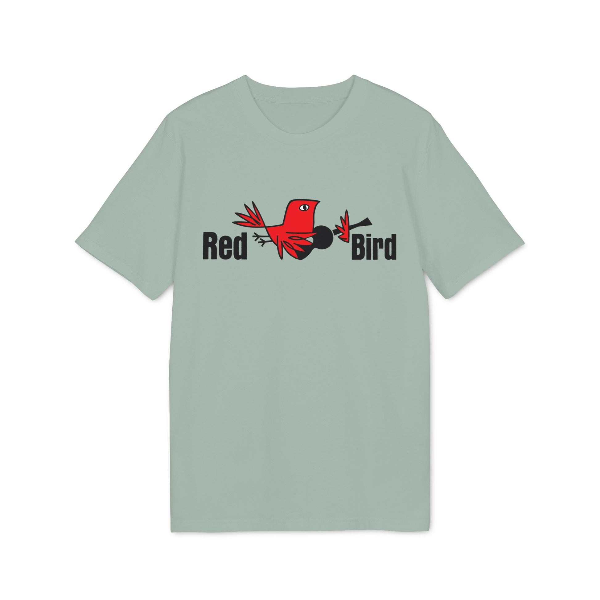 T-shirt with a red bird icon and text "Red Bird".