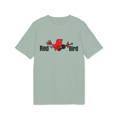T-shirt with a red bird icon and text "Red Bird".