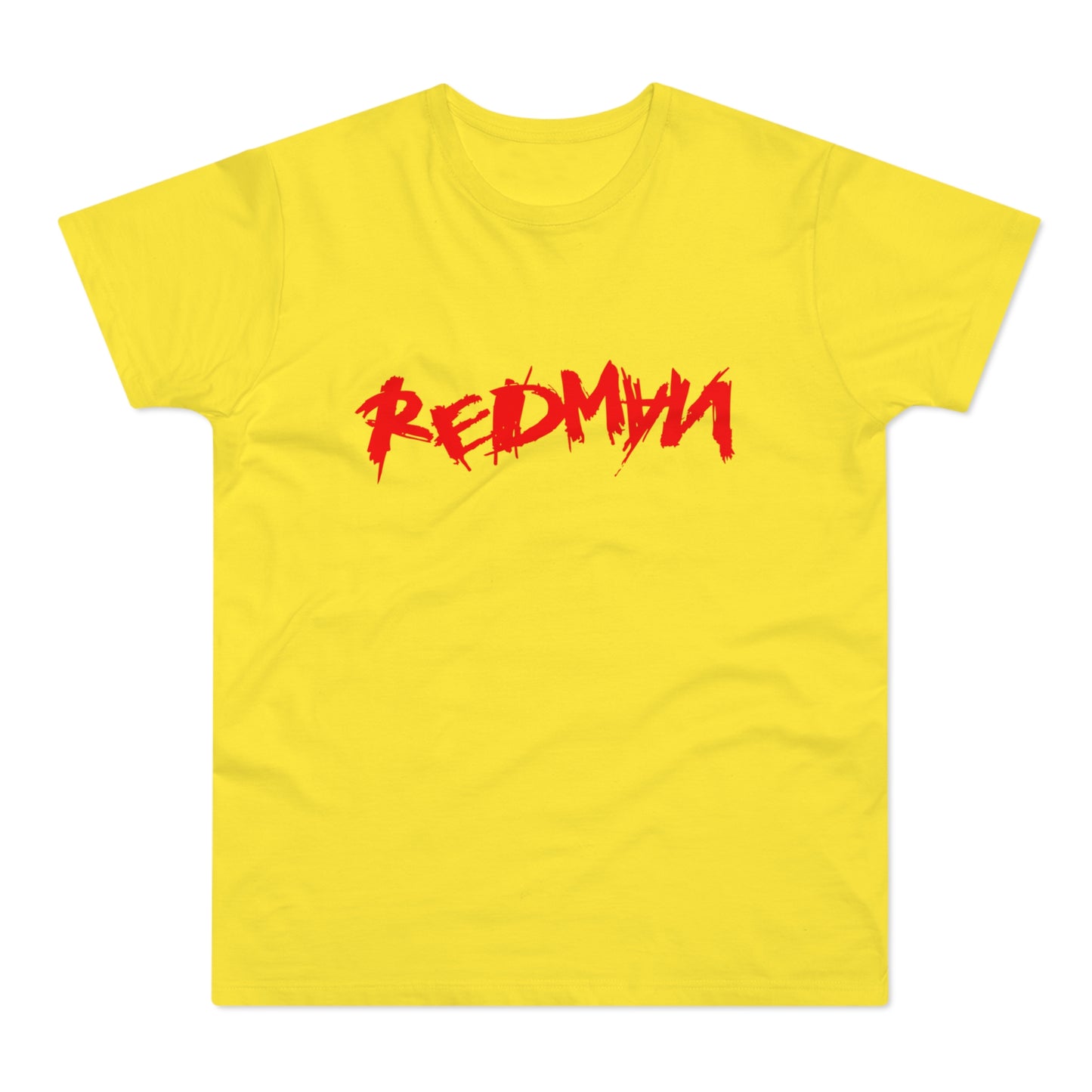Yellow t-shirt with red "REDMAN" logo.