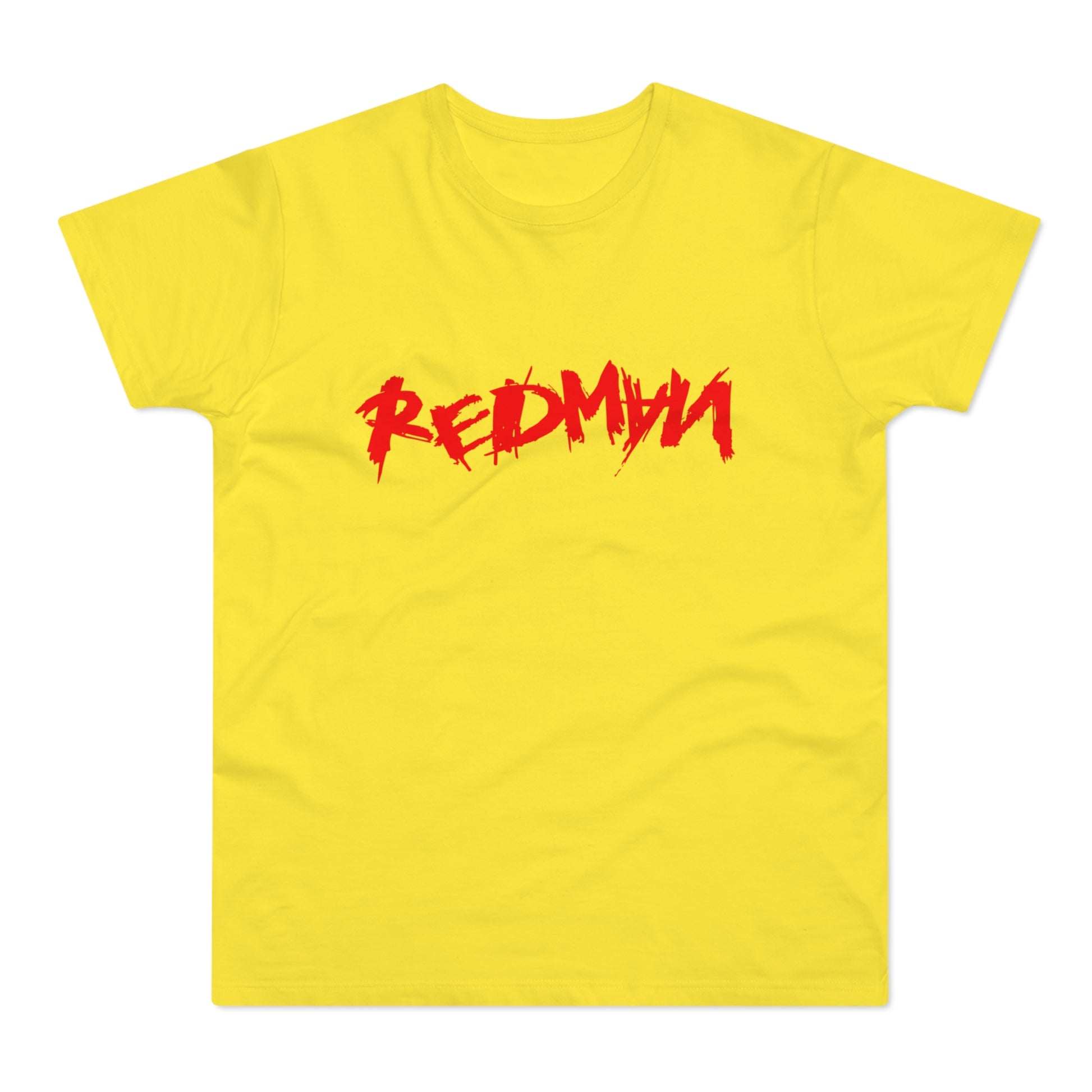 Yellow t-shirt with red "REDMAN" logo.