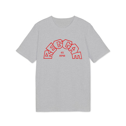 Grey t-shirt with red "MEGGA" text and "45 RPM" in an arc.