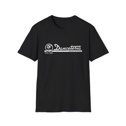 Black t-shirt with "Danceteria 30w 21st New York City 1979-1986" logo.