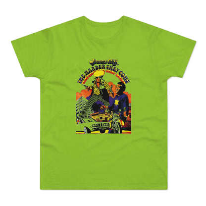 Jimmy Cliff "The Harder They Come" artwork with characters and vehicles.