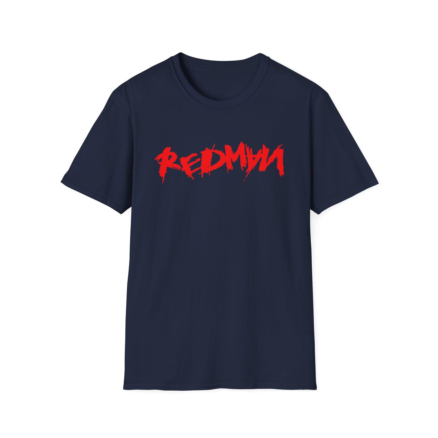 Navy t-shirt with red "REDMAN" logo printed on the chest.
