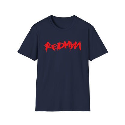 Navy t-shirt with red "REDMAN" logo printed on the chest.