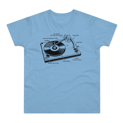 Vinyl Record Player Turntable T Shirt (Standardgewicht)