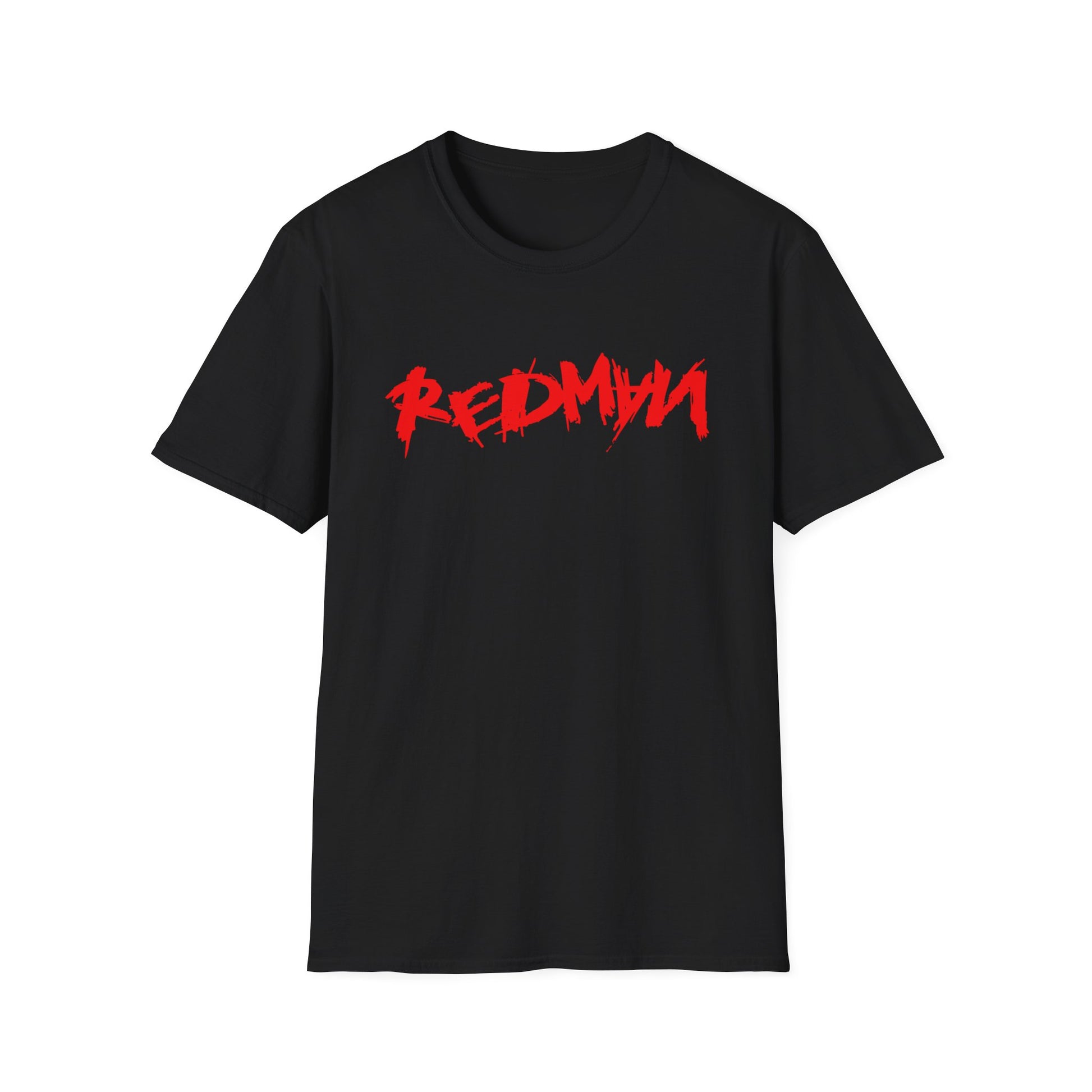 Black t-shirt with red "REDMAN" logo across the chest.