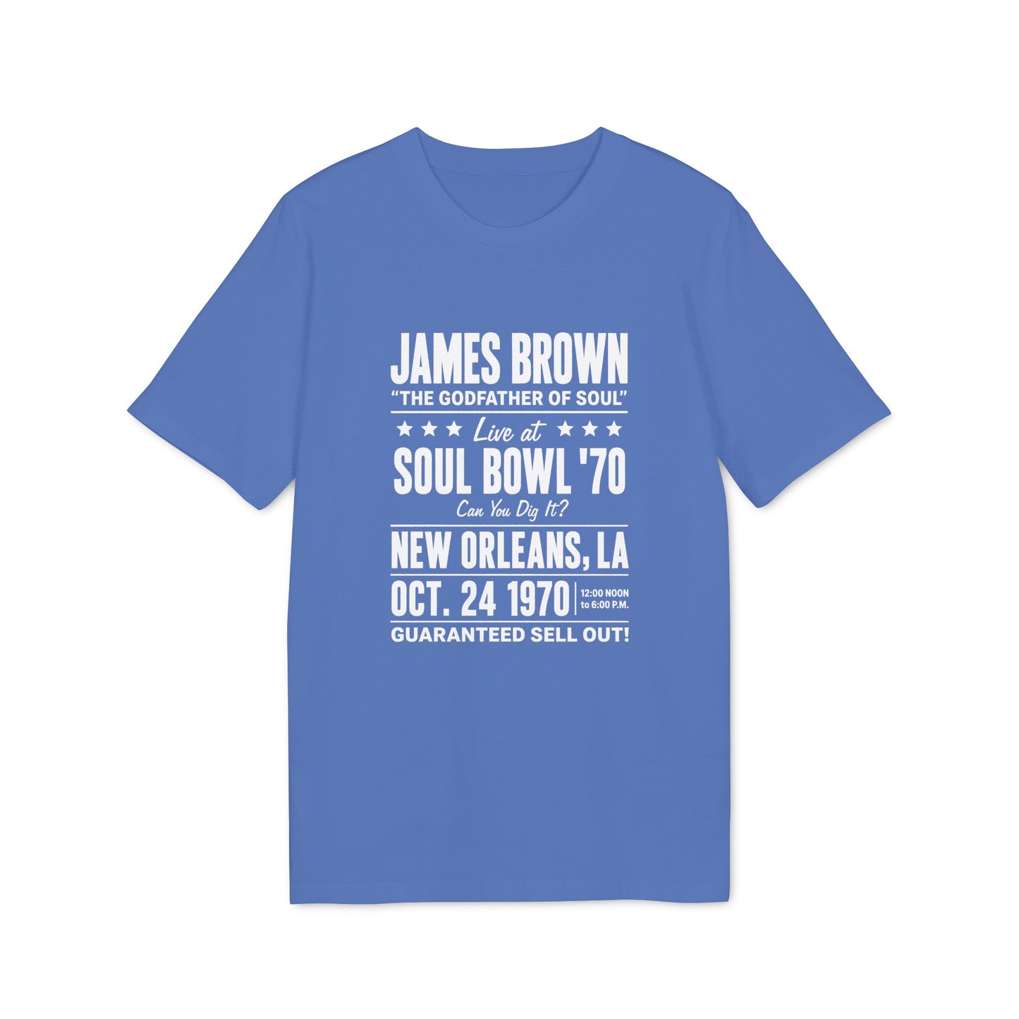 James Brown Soul Bowl '70 t-shirt, October 24, 1970, New Orleans, LA