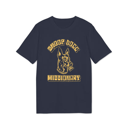 Dark blue t-shirt with Snoop Dogg Missionary graphic and dog head.