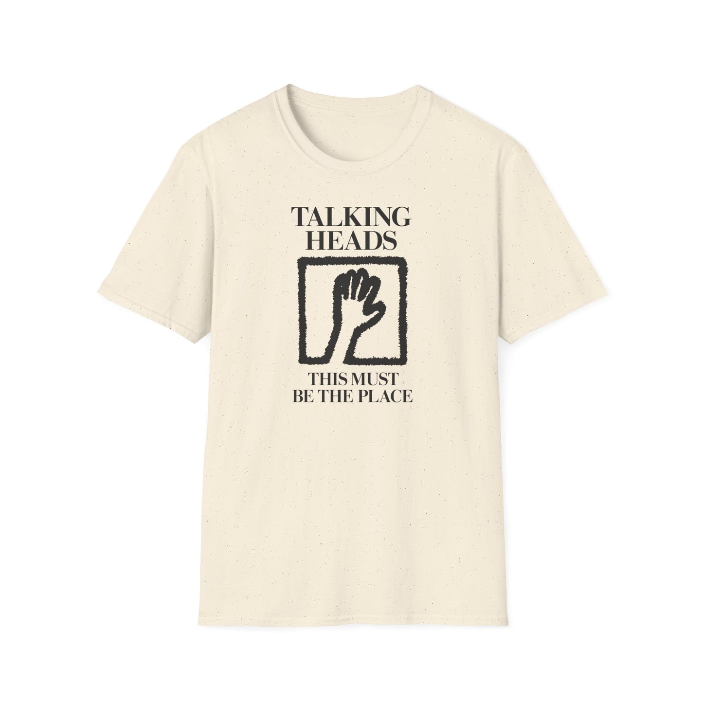 Talking Heads This Must Be The Place t-shirt with hand graphic.