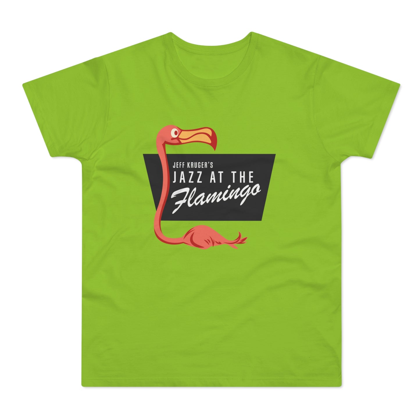 Green t-shirt with graphic of