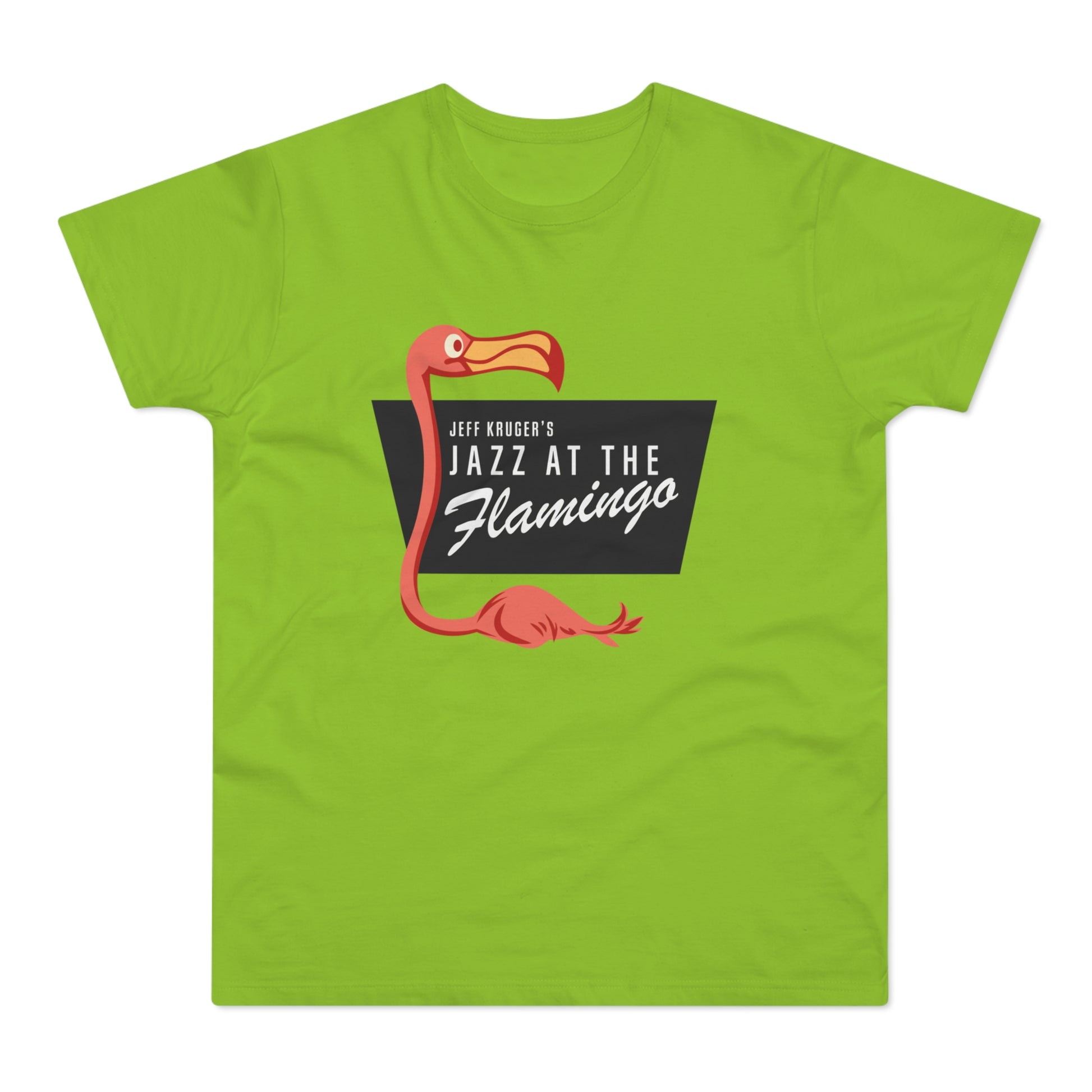Green t-shirt with graphic of