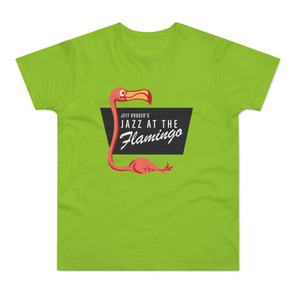 Green t-shirt with graphic of